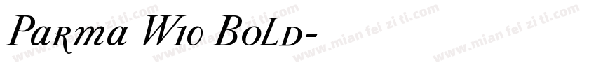 Parma W10 Bold字体转换